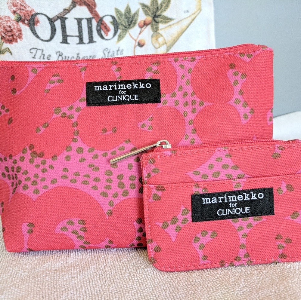 Marimekko x Clinique cosmetic bag and coin purse